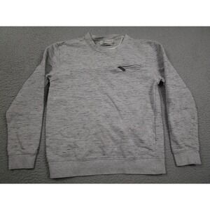 Zara Top Womens Medium Gray Pullover Crew Neck Pocket Long Sleeve‎ Daily Outfit